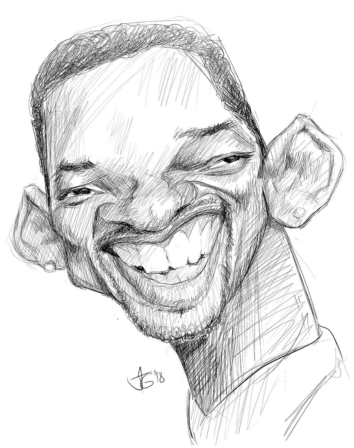 Will Smith Caricature Drawing Celebrity Caricatures C - vrogue.co