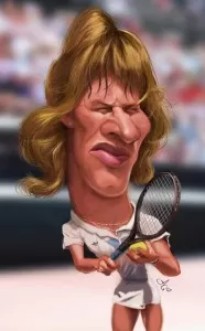 Steffi Graf Perth Caricature