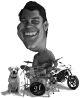 21st caricature for signing board